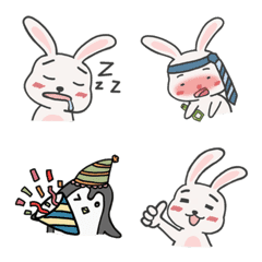 [LINE絵文字] Miss Rabbit and Mr. Penguinの画像