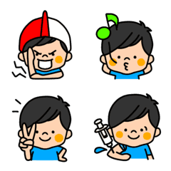 [LINE絵文字] 小学生男子〜シンプルかわいい男の子の画像