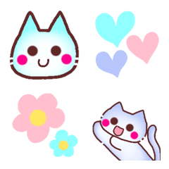 [LINE絵文字] ひんやりネコ♡の画像