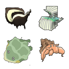 キャラが北中米 カリブの国の形の絵文字メイン画像