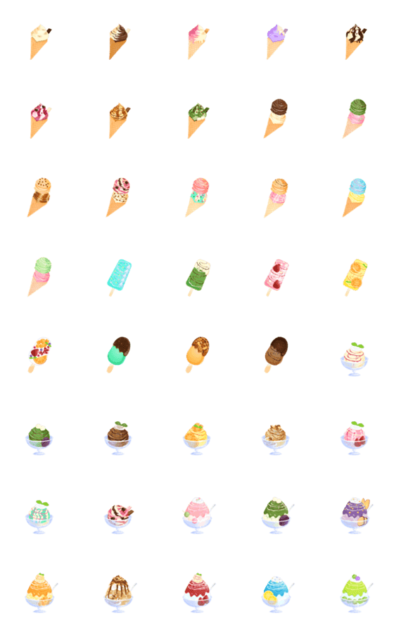 [LINE絵文字]sally's ice creamの画像一覧