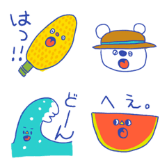 [LINE絵文字] 海に行こうよ！絵文字の画像