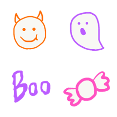 [LINE絵文字] Smiley Halloween Cute Emojiの画像