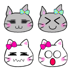 [LINE絵文字] 毎日使える猫ネコ絵文字の画像
