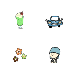 [LINE絵文字] レトロポップエモ字の画像