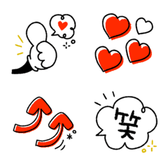 [LINE絵文字] 使える♡大人かわいい絵文字mixの画像