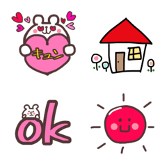 [LINE絵文字] シンプル＆キュートな日常絵文字の画像