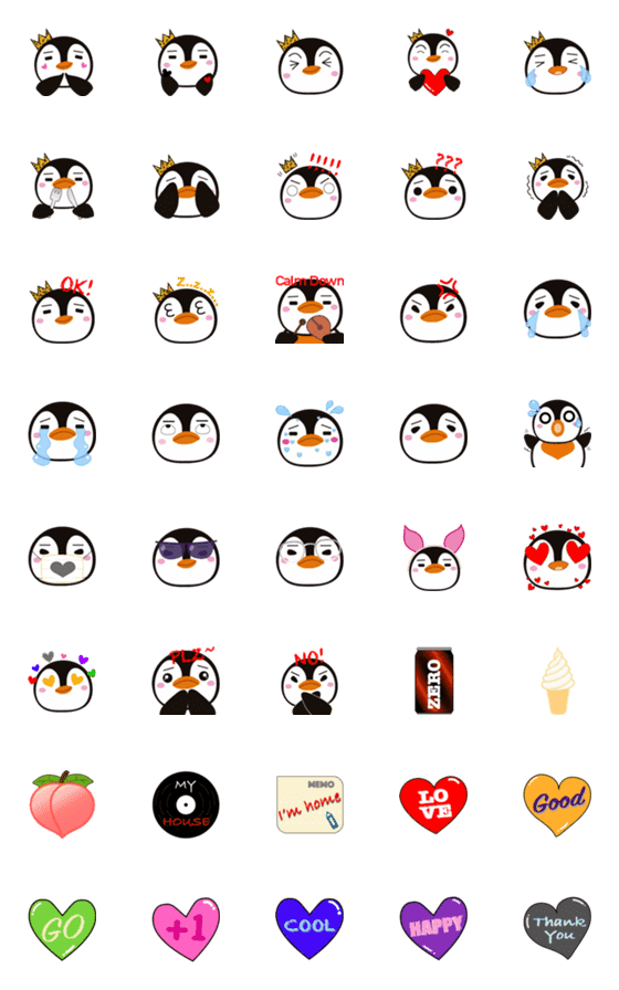 [LINE絵文字]Penguin daily lifeの画像一覧