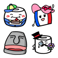 [LINE絵文字] Toilet and moai2の画像