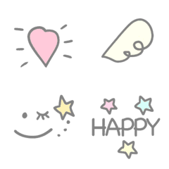 [LINE絵文字] 【1つあると便利♡HAPPY絵文字】の画像