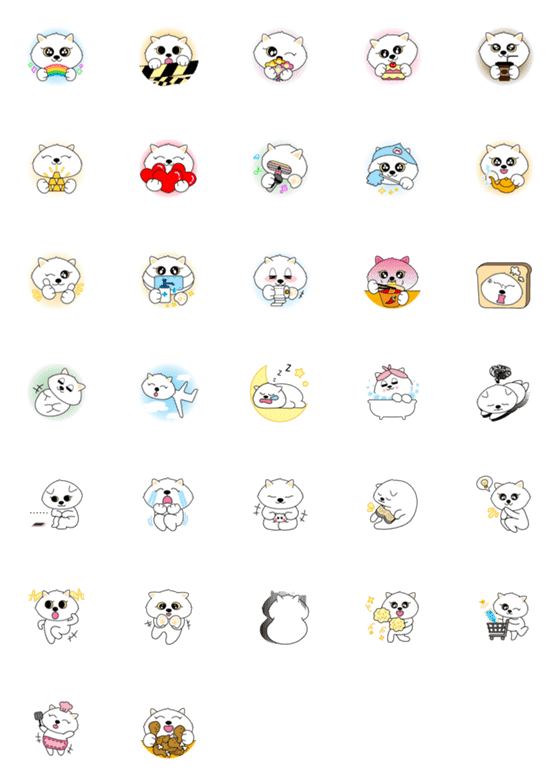 [LINE絵文字]尾のない猫の画像一覧