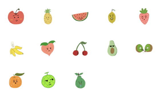 [LINE絵文字]Cutie Fruitの画像一覧
