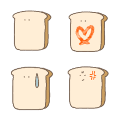 食パンくん。絵文字バージョン-メイン画像