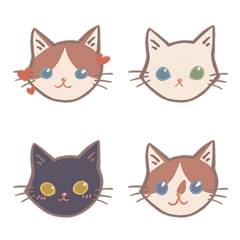 [LINE絵文字] There are five lovely catsの画像