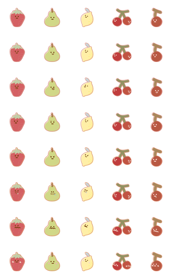 [LINE絵文字]Fruit partyの画像一覧