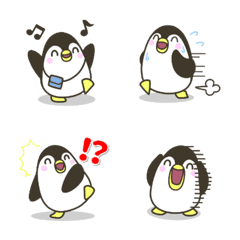 [LINE絵文字] 毎日使えるシンプルペンギン絵文字の画像