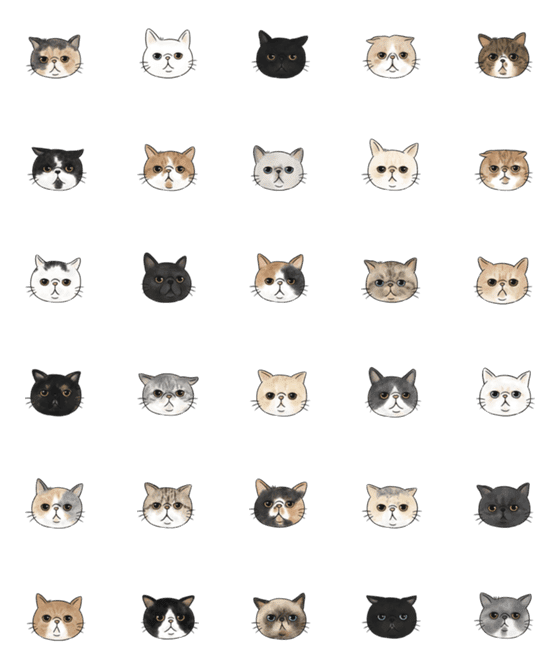 [LINE絵文字]meowsheadの画像一覧