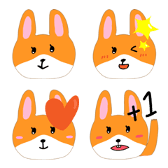 [LINE絵文字] Orange Bunny's Daily Emojiの画像