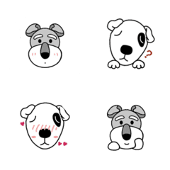 [LINE絵文字] Cute Dog Emoji: Dan and Totoの画像