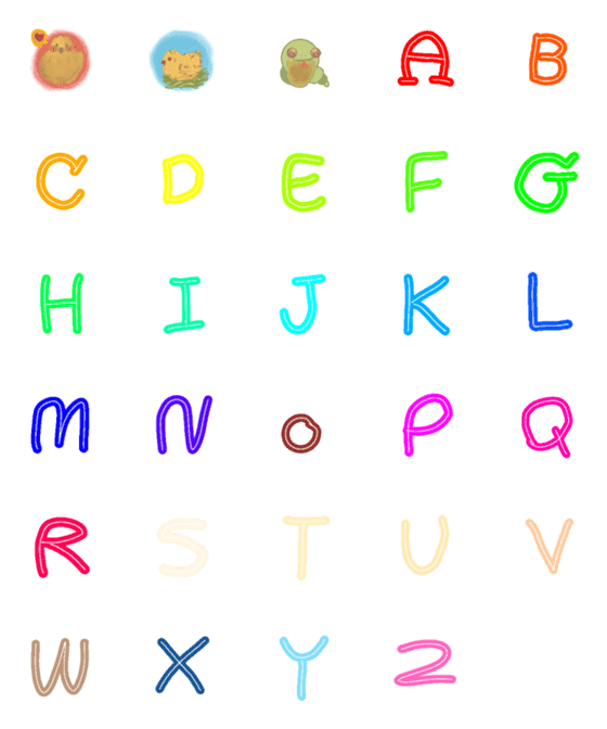 [LINE絵文字]A-Z emojisの画像一覧