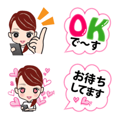 エステのおねえさん絵文字＃1の絵文字メイン画像