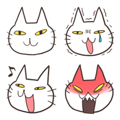 [LINE絵文字] 犬派が描いた猫絵文字の画像