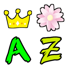 [LINE絵文字] Emojis,   and English prefixes.の画像