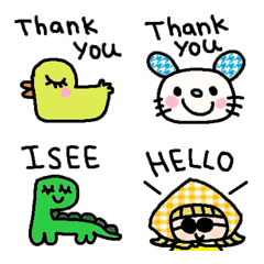 かわいいシンプル英語絵文字103の絵文字メイン画像