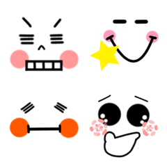 [LINE絵文字] 毎日使える★顔絵文字10の画像