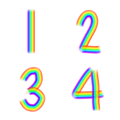 [LINE絵文字] Rainbow Numbers 0-35の画像