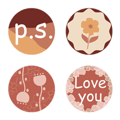 [LINE絵文字] Flowers emoji:Lovely,Daily wordsの画像