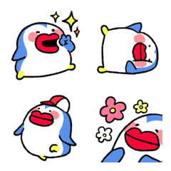[LINE絵文字] たらこ唇のペンギンさんの絵文字の画像
