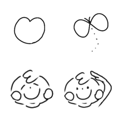 [LINE絵文字] simple EMOJI tachiの画像