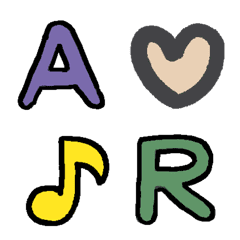 [LINE絵文字] かわいい！！英数字【カラフル】の画像