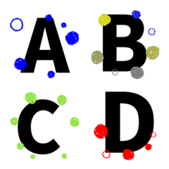 [LINE絵文字] アルファベット+数字の画像