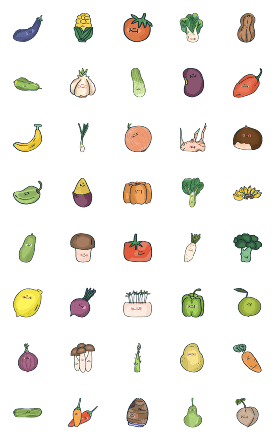 [LINE絵文字]The Vegetable Gangの画像一覧
