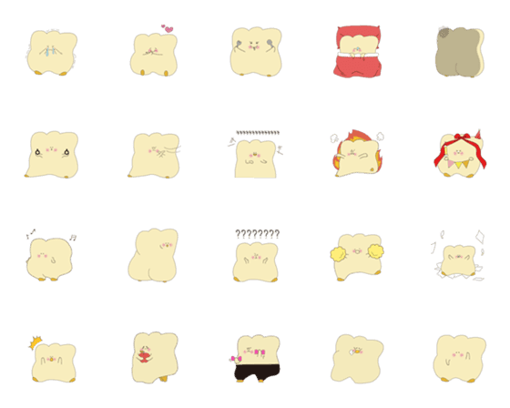 [LINE絵文字]fat popcornの画像一覧