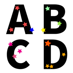 [LINE絵文字] 数字＋アルファベット★2の画像