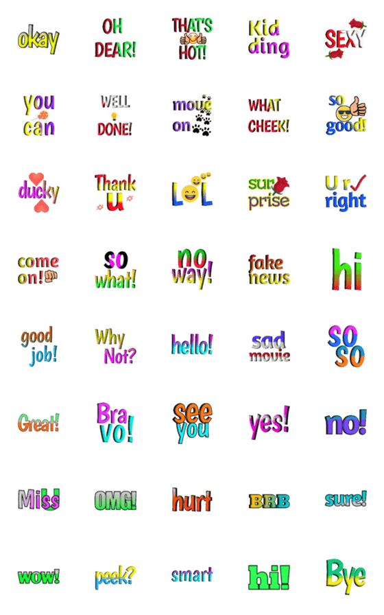 [LINE絵文字]Emojis, words and greetings.の画像一覧
