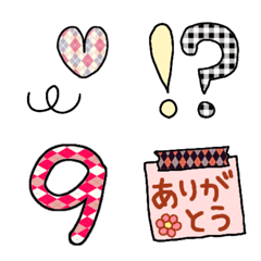 [LINE絵文字] マスキングテープ風☆柄絵文字の画像