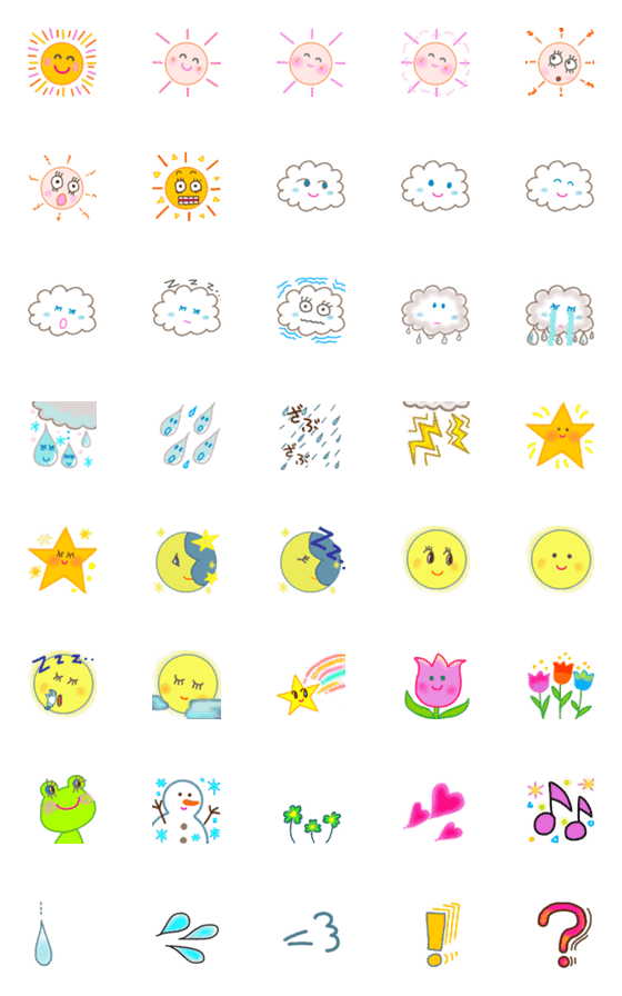 [LINE絵文字]おしゃべりなお天気絵文字の画像一覧