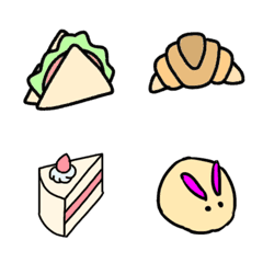 [LINE絵文字] パンと洋菓子と和菓子つめあわせ絵文字の画像