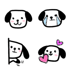 [LINE絵文字] Square Face Puppy 'Badoogi' Emojiの画像