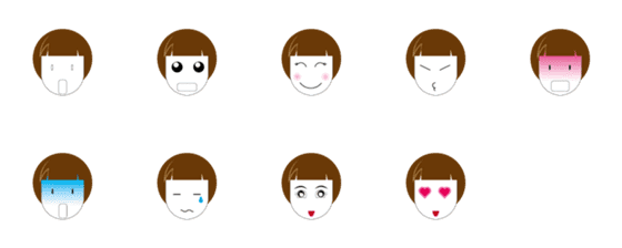 [LINE絵文字]white face girl 2021の画像一覧