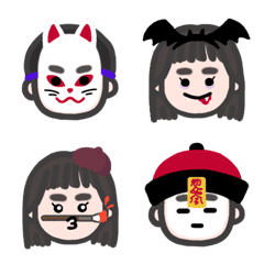 ふとまゆ！秋！(黒髪②)の絵文字メイン画像