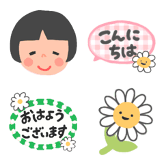 [LINE絵文字] おかっぱちゃんの敬語えもじの画像