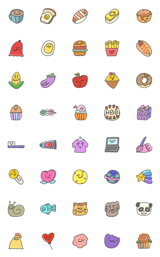 [LINE絵文字]Everything has a Smile 2の画像一覧