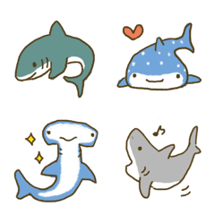 [LINE絵文字] いろんなサメの画像
