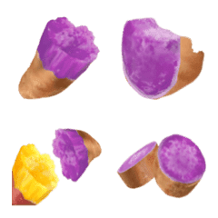 [LINE絵文字] やきいも です 紫芋の画像