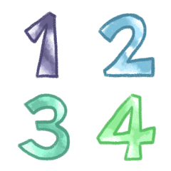 [LINE絵文字] Rainbow Numbers Emojiの画像